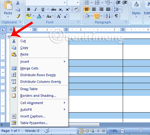 Cách điều chỉnh size ô vào bảng word bằng nhau Cách điều chỉnh form size ô trong bảng word bằng nhau